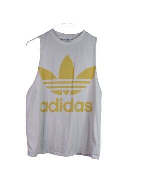 Adidas Shirt M Womens Trefoil Muscle Tank Logo Activewear Gym Athleisure